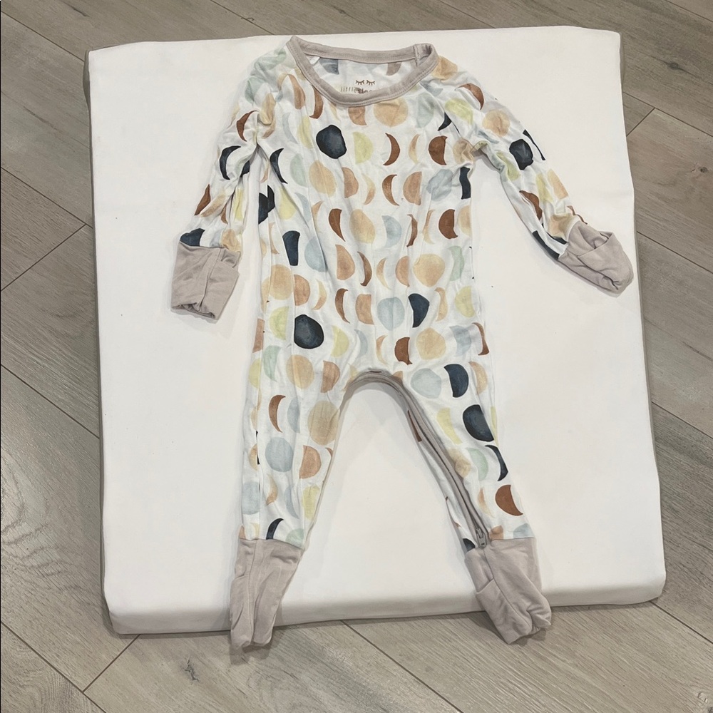 Little Sleepies Moon Print PJs Footie - Multicolor